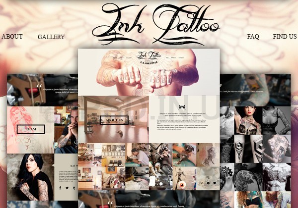 Tattoo Studio landing page